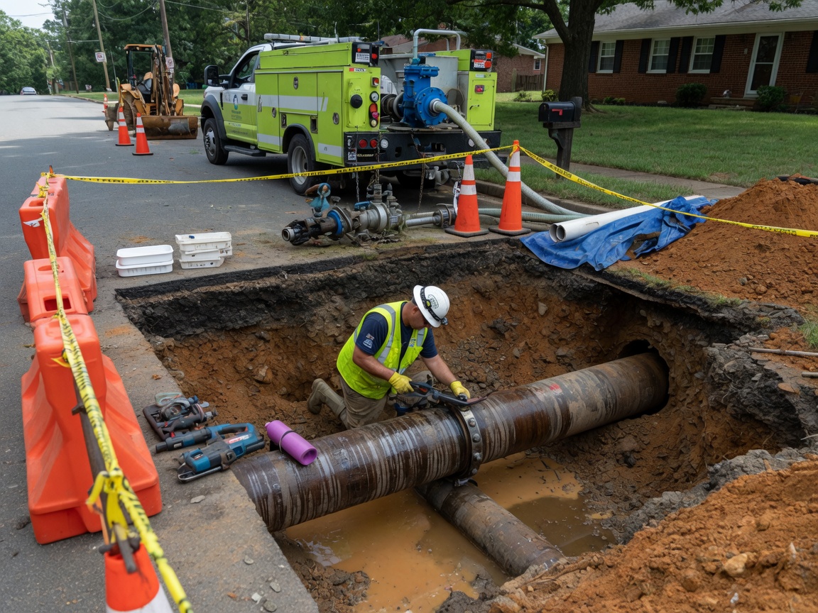 Water Line Repair in Wellington