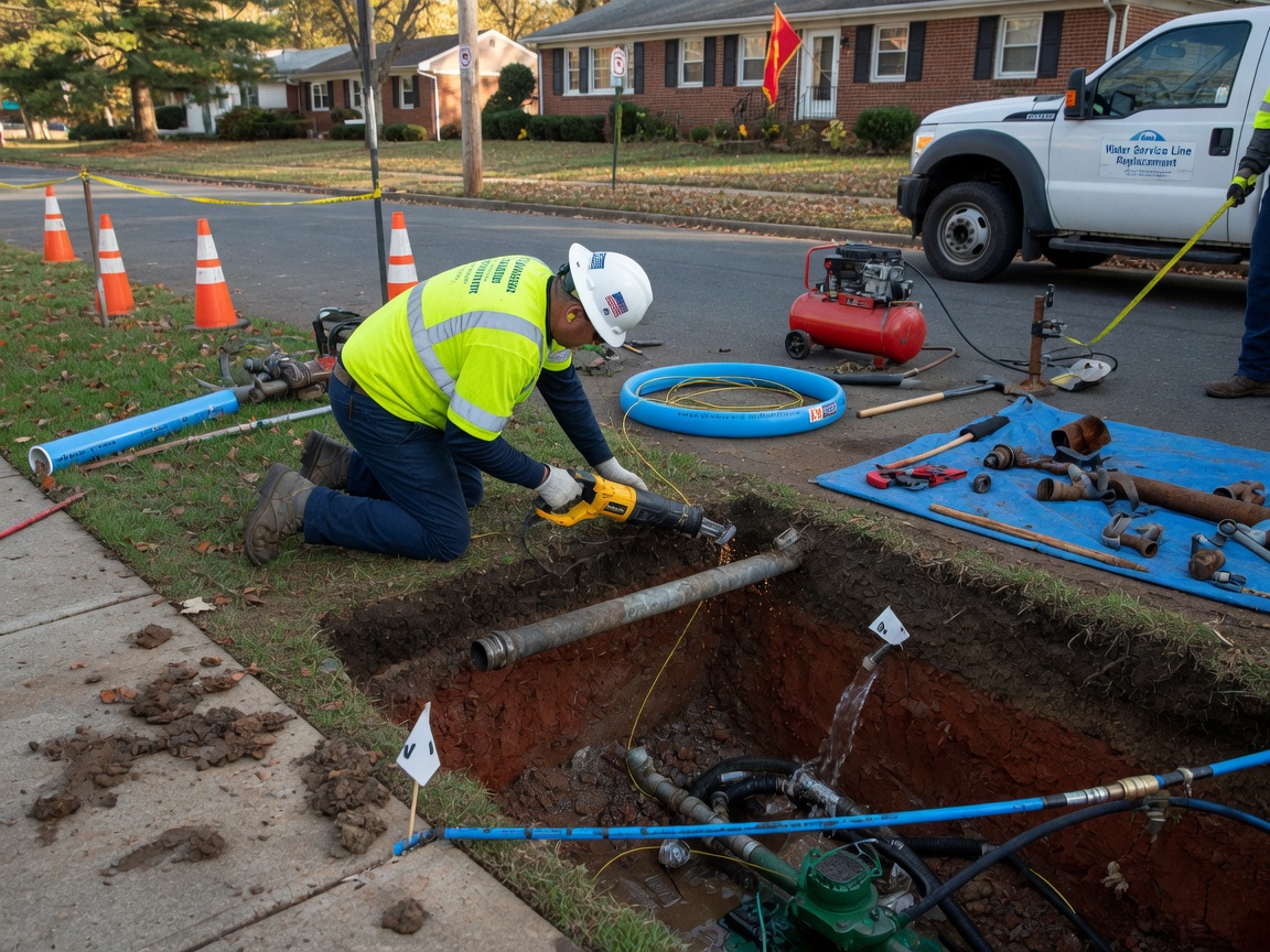 Water Service Line Replacement in Manassas, VA